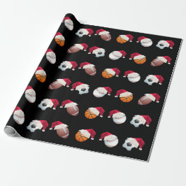 Weihnachts-Baller Sport Funny Santa Holiday Wrappi Geschenkpapier