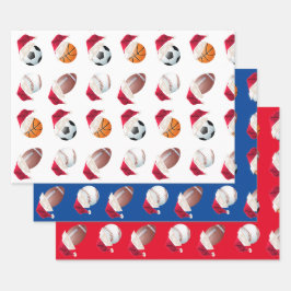 Weihnachts-Baller-Sport Funny Weihnachtsfest Set Geschenkpapier Set