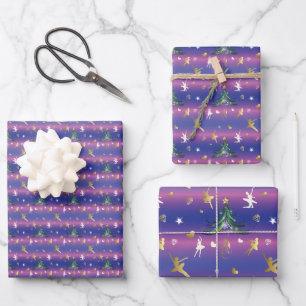 Weihnachts-Ballerina - Balletttänzerin Geschenkpapier Set