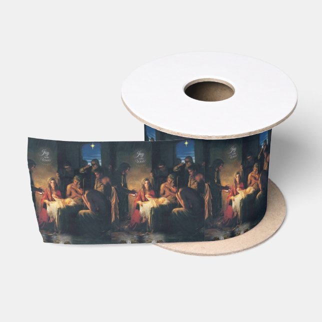 Weihnachts-Band, Weihnachten Jesus Christus Satinband (Spule)