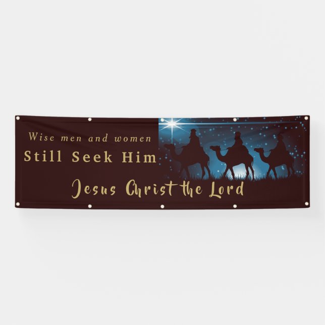 Weihnachts-Bannerklänge Männer und Frauen suchen i Banner (Horizontal)