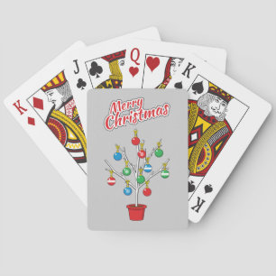 Weihnachts-Bare-Branch Tree - Frohe Weihnachten Spielkarten