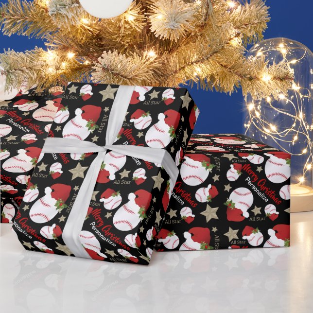 Weihnachts Baseball All Star - Persönlich gestalte Geschenkpapier (Feiertage)