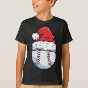 Weihnachts-Baseball-Ball-Weihnachtsmannmütze Xmas T-Shirt