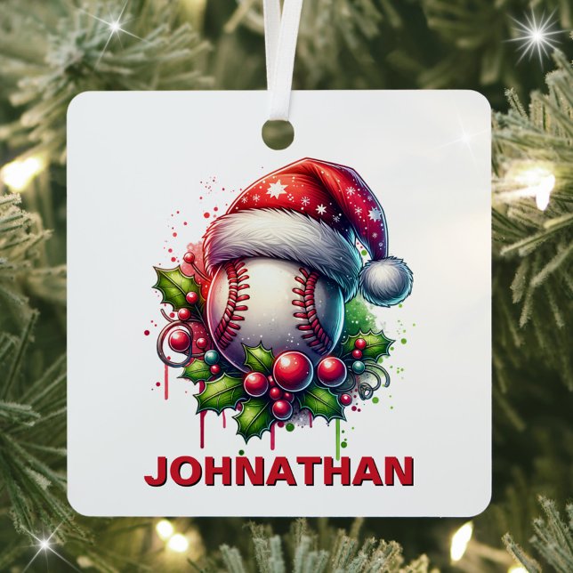 Weihnachts-Baseball-Individuelle Name mit Weihnach Ornament Aus Metall (Von Creator hochgeladen)