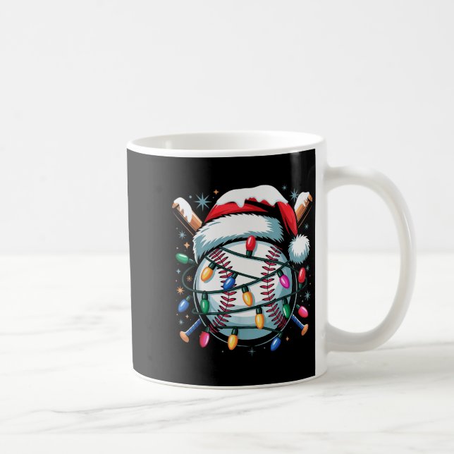 Weihnachts-Baseball-Junge-Jugend-Kind-Männer-Santa Kaffeetasse (Rechts)