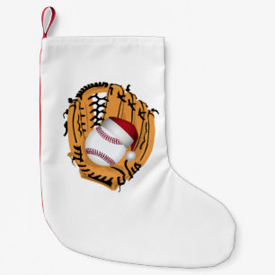 Weihnachts-Baseball-Mitt und Ball Kleiner Weihnachtsstrumpf