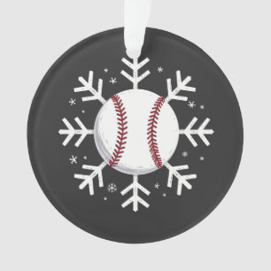 Weihnachts-Baseball-Schneeflocke Sport Hit Horun Ornament