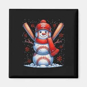Weihnachts Baseball Snowman Boys Baseball Weihnach Magnet