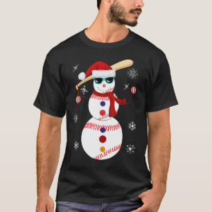 Weihnachts Baseball Snowman Weihnachtsmannmütze G T-Shirt