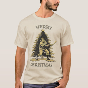 Weihnachts-Baseball-Spieler T-Shirt