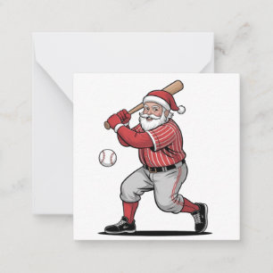 Weihnachts-Baseball spielt den Weihnachtsmann Spor Mitteilungskarte