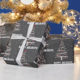 Weihnachts-Baseball und Rote Socken Tree Geschenkpapier