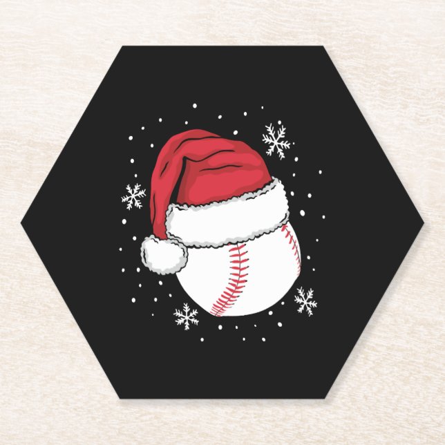 Weihnachts-Baseball-Weihnachtsfeiertage Untersetzer (Vorderseite)