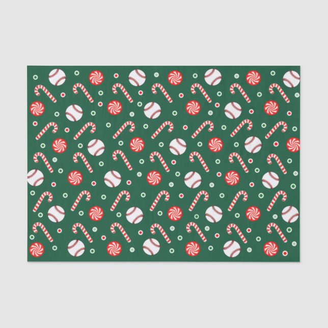 Weihnachts-Baseball-Weihnachtsgeschenk Seidenpapier (Vorderseite)