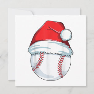 Weihnachts Baseball Weihnachtsmannmütze Ball Kinde Einladung
