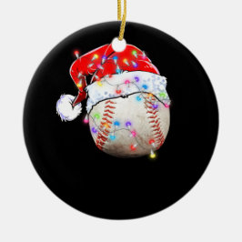 Weihnachts-Baseball-Weihnachtsmannmütze Funny Spor Keramik Ornament
