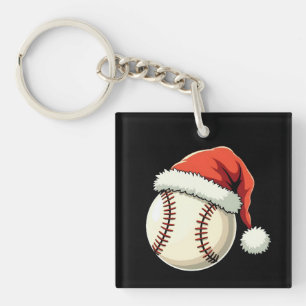 Weihnachts-Baseball-Weihnachtsmannmütze Funny Spor Schlüsselanhänger