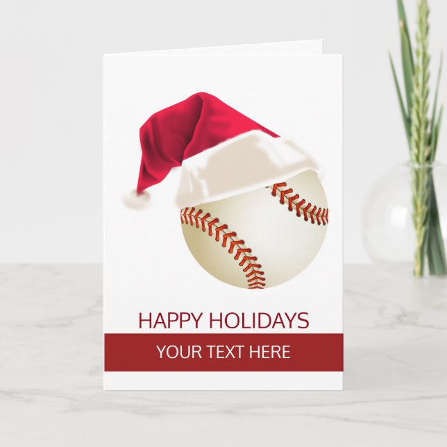 Weihnachts-Baseball-Weihnachtsmannmütze Grußkarten Feiertagskarte (Vorderseite)