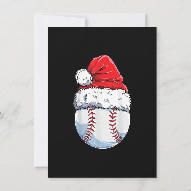 Weihnachts-Baseball-Weihnachtsmannmütze Xmas Boys  Einladung (Vorderseite)