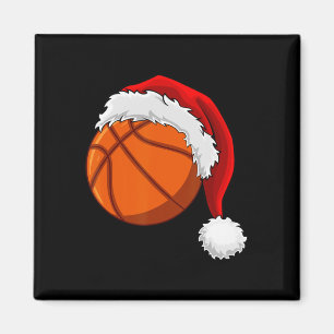 Weihnachts Basketball Ball Weihnachtsmannmütze Män Magnet