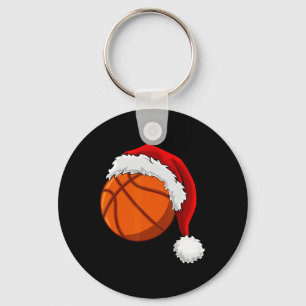 Weihnachts Basketball Ball Weihnachtsmannmütze Män Schlüsselanhänger