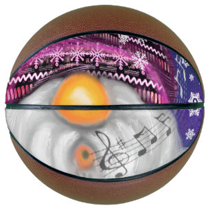 Weihnachts-Basketball-Geschenk in Lila Hut Basketball