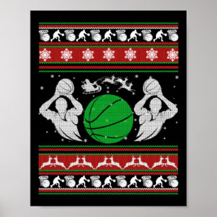 Weihnachts-Basketball-Geschenk Poster