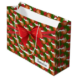 Weihnachts-Basketball-Muster - Groß Große Geschenktüte