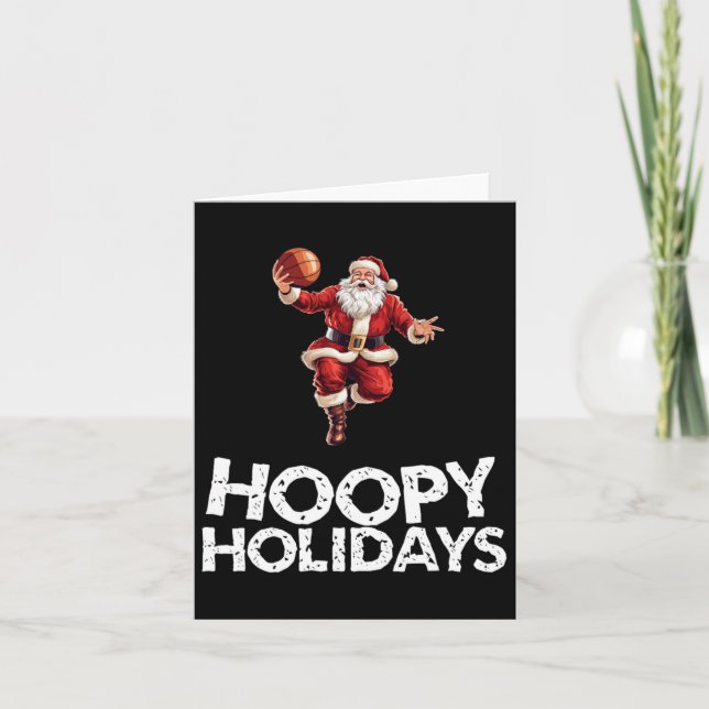 Weihnachts-Basketball Santa Karte (Vorderseite)