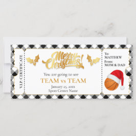 Weihnachts-Basketball-Ticket, Überraschungsgutsche