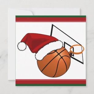 Weihnachts-Basketball und Hoop Einladung