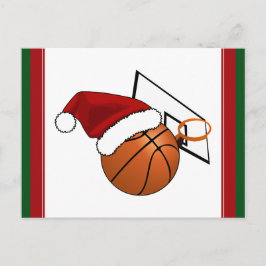 Weihnachts-Basketball und Hoop Feiertagspostkarte
