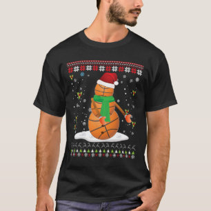 Weihnachts-Basketball Weihnachtsmann Ugly Sweat T-Shirt