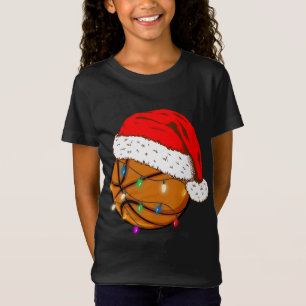 Weihnachts-Basketball-Weihnachtsmannmütze Funny Sp T-Shirt