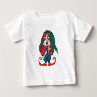 Weihnachts-Basset-Hound-Elf Baby T-shirt