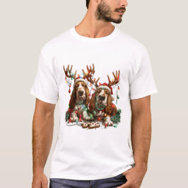 Weihnachts-Basset-Hunde T-Shirt