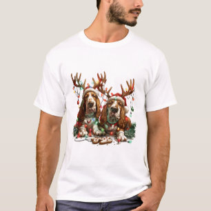Weihnachts-Basset-Hunde T-Shirt