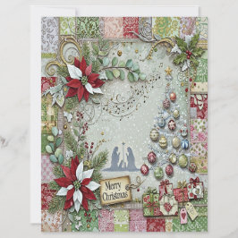 Weihnachts-Bastelpapier zur Kippenszene