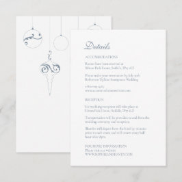 Weihnachts Bauble Ornamente Winter Blau Begleitkarte