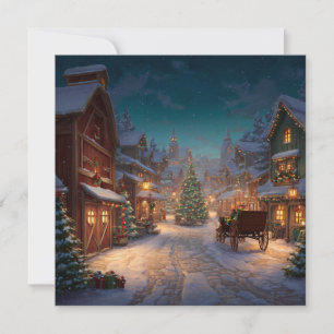 Weihnachts-Bauernhof-Grußkarte Feiertagskarte