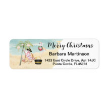 Weihnachts-Beach-Rücksendeadresse