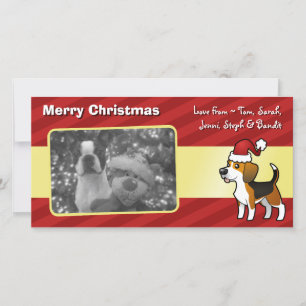 Weihnachts-Beagle Feiertagskarte