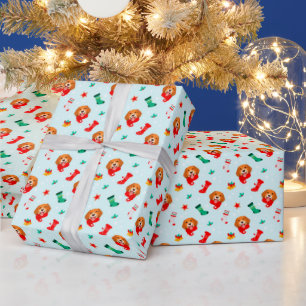 Weihnachts-Beagle-Haustier-Hund-Weihnachtsstrümpfe Geschenkpapier
