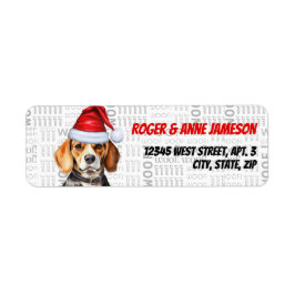Weihnachts-Beagle Hund Lover Rücksendeadresse