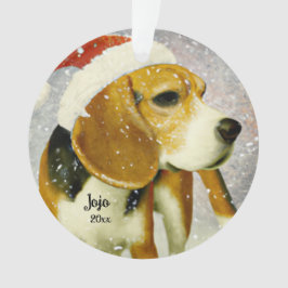 Weihnachts-Beagle, Santa Dog-Ornament Ornament