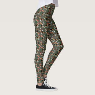 Weihnachts-Beagle Weihnachtsmannmütze Hound Hund Leggings