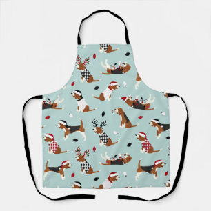 Weihnachts-Beagles Blue Schürze