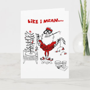 Weihnachts-Beatnik Grußkarte Karte