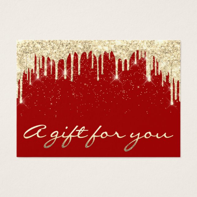 Weihnachts Beauty Salon Haar Gold Confetti Geschen (Vorderseite)